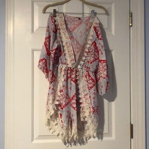 Romper - lace and colorful